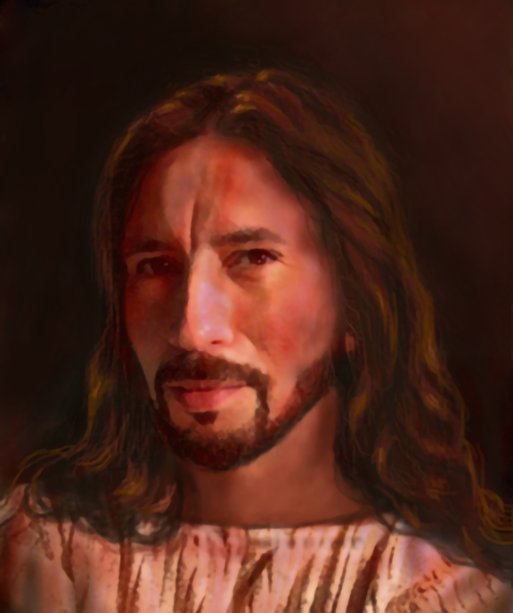 John-Rivera-Resto-as-Cesare-Borgia,-painting-by-John-Rivera-Resto,-august-2004