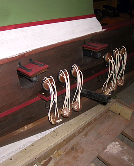 spanish-galleon-reconstruction,-by-john-rivera-resto,-2012,-detail-of-cannon-doors