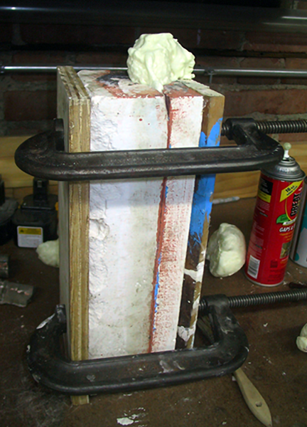 spanish-galleon-reconstruction,-by-john-rivera-resto,-2012,-filling-mold-with-foam