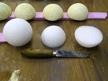 spanish-galleon-reconstruction,-by-john-rivera-resto,-2012,-styrofoam-balls-cut-in-half