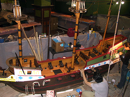 spanish-galleon-reconstruction,-by-john-rivera-resto,-2012,-view-of-entire-ship-during-detailing
