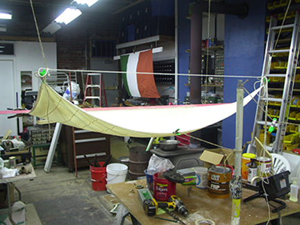 spanish-galleon-reconstruction,-by-john-rivera-resto,-fabric-stiffening-process