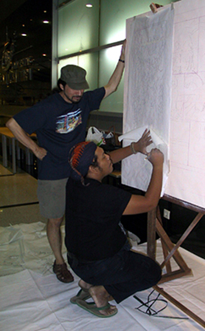 John rivera-resto and artist aditya tobing