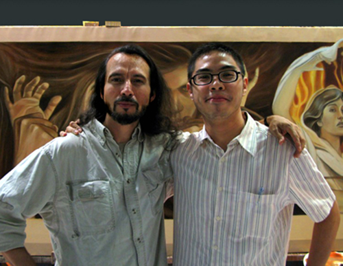 john rivera-resto and Handy Koesnadie at binus university