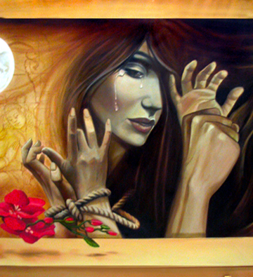 the anguish of rama, by john rivera-resto, sita captive detail, jakarta, 2008