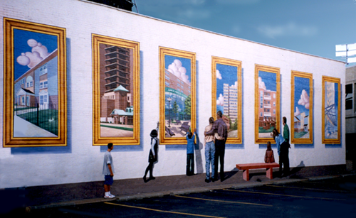 the CMHA mural by John Rivera-Resto, Cleveland, Ohio USA
