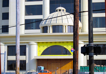 The Cuyahoga County Juvenile Justice Center under construction, street view 2010