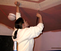 nancy lewis applying underpainting