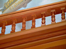 detail of baluster painting progression