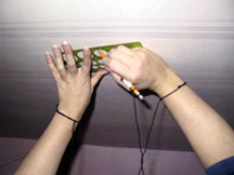 detail of drawing with templates