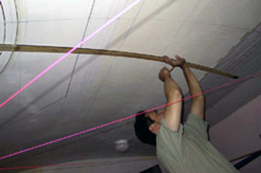 drawing grid line on the ceiling