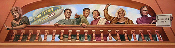 detail of pon-poms and empty flower pot