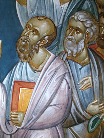 fresco mural at Saint Gregory of Sinai Monastery.