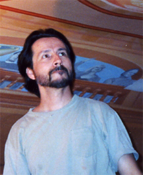 John Rivera-Resto gazing at the ceiling