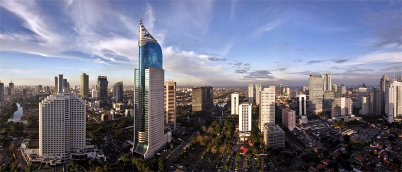 panoramic view of the capital city of jakarta