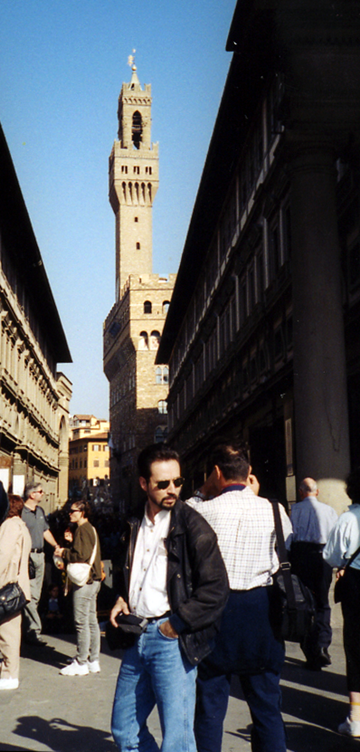 john rivera-resto visiting florence, italy, 1999