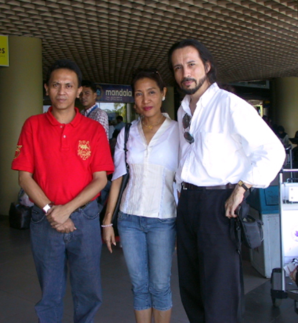 john rivera-resto and jane chen at batam airport