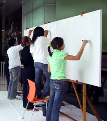 volunteer students at BINUS university