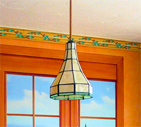 stained glass ceiling lamp