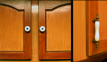 detail of new cabinet hardware