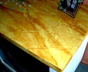 faux marble top