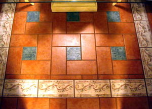the new tiled floor
