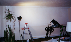 lewis apartment murals, mediterranean mural in progress