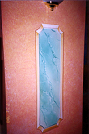 the lewis apartment murals faux wall detail