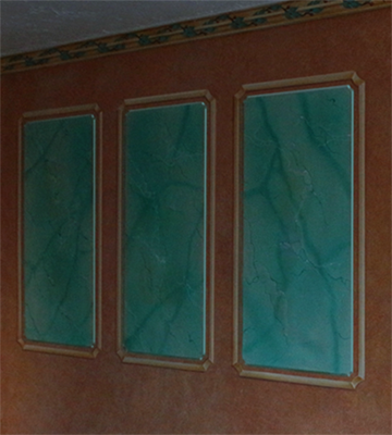 finished wall display marbles