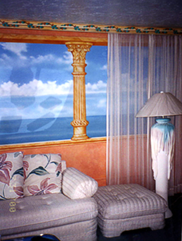 hand painted border detail