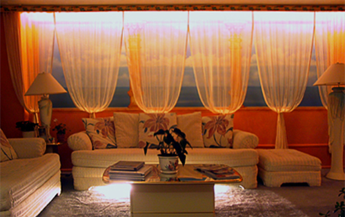 the lewis apartment murals, lighting detail