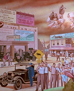 moosehead saloon mural detail