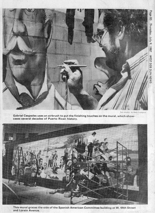 a press article about the project, by Rick Haase, West Side Sun Newspaper