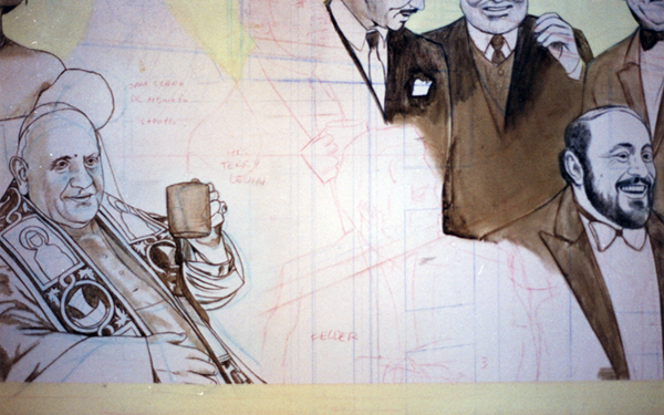 inking in progress with for the patrons remaining