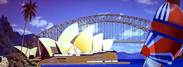 panorama travel mural australian detail