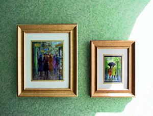 small paintings display