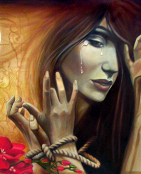 the anguish of rama mural detail