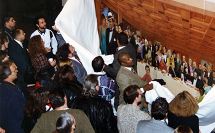 unveiling of the Thinkers Coffee House Mural, 1995