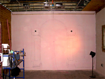 mural wall design transfer completed