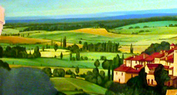 detail of soft, blurred and impressionistic landscape