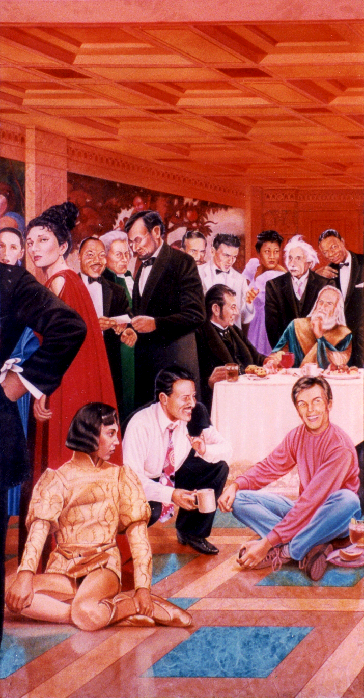 the Thinkers Coffee House mural, detail-1-1994