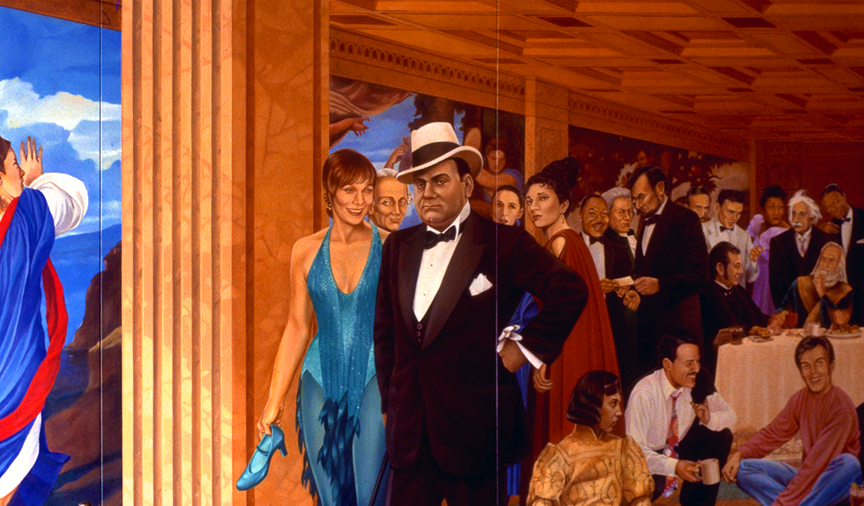 the thinkers mural enrico caruso and other celebrities, detail