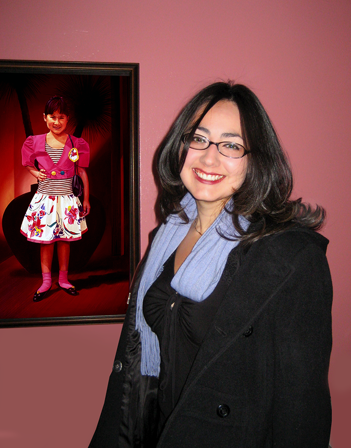 selina-marie-rivera,-and-the-painting-of-her-by-john-rivera-resto,-december-2008